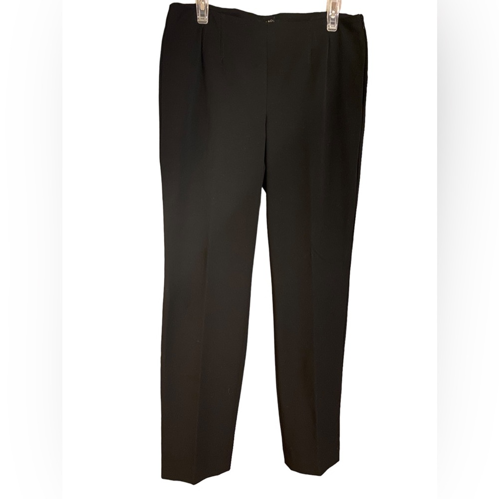 Talbots Classic Black Curvy Pants Women’s Size 8 Side Zip Button Career Travel